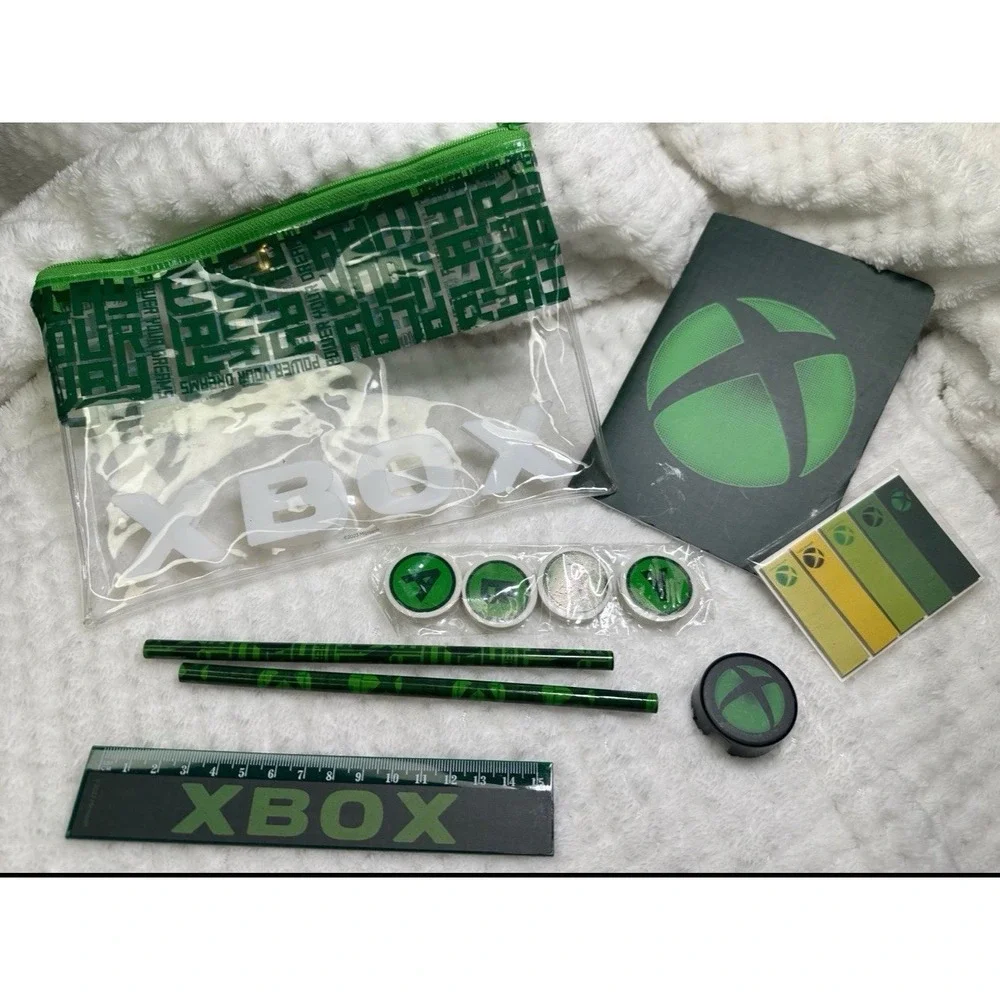 Xbox Stationary Set Pencil Case Pouch With‎ Notebook Ruler And Erasers